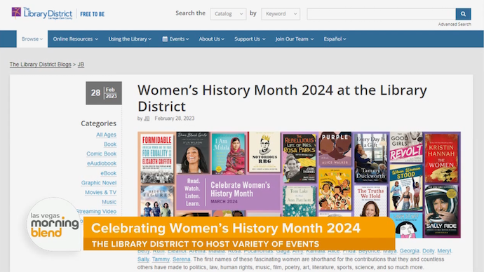 The Library District Recognizes the Progress of Women